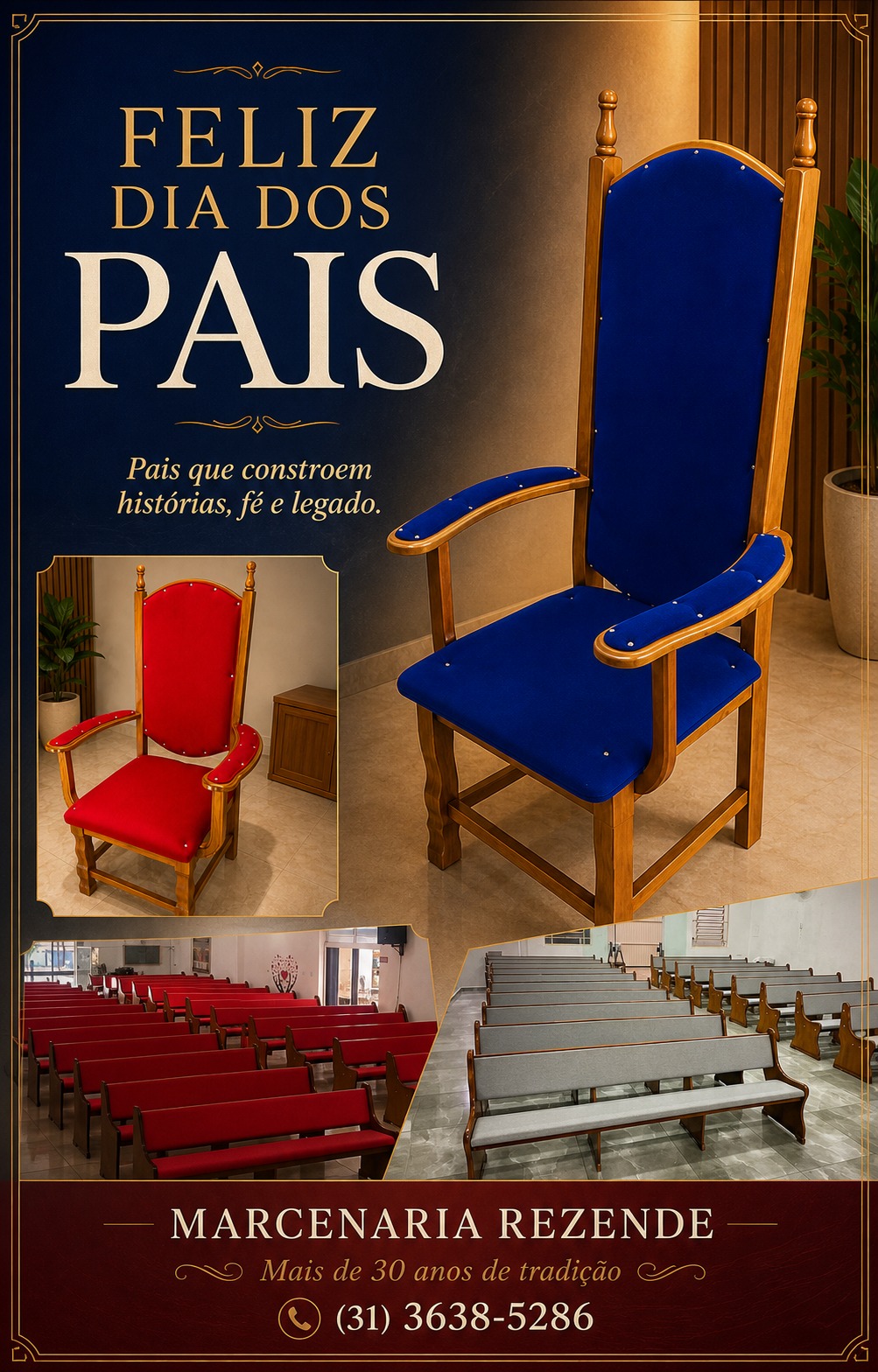 Cadeiras para Altar – Marcenaria Rezende